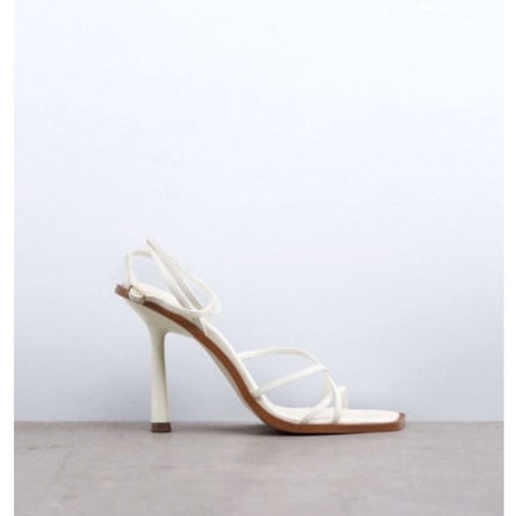 ZARA - Tie Strap Heeled Sandals - Picture 1 of 7